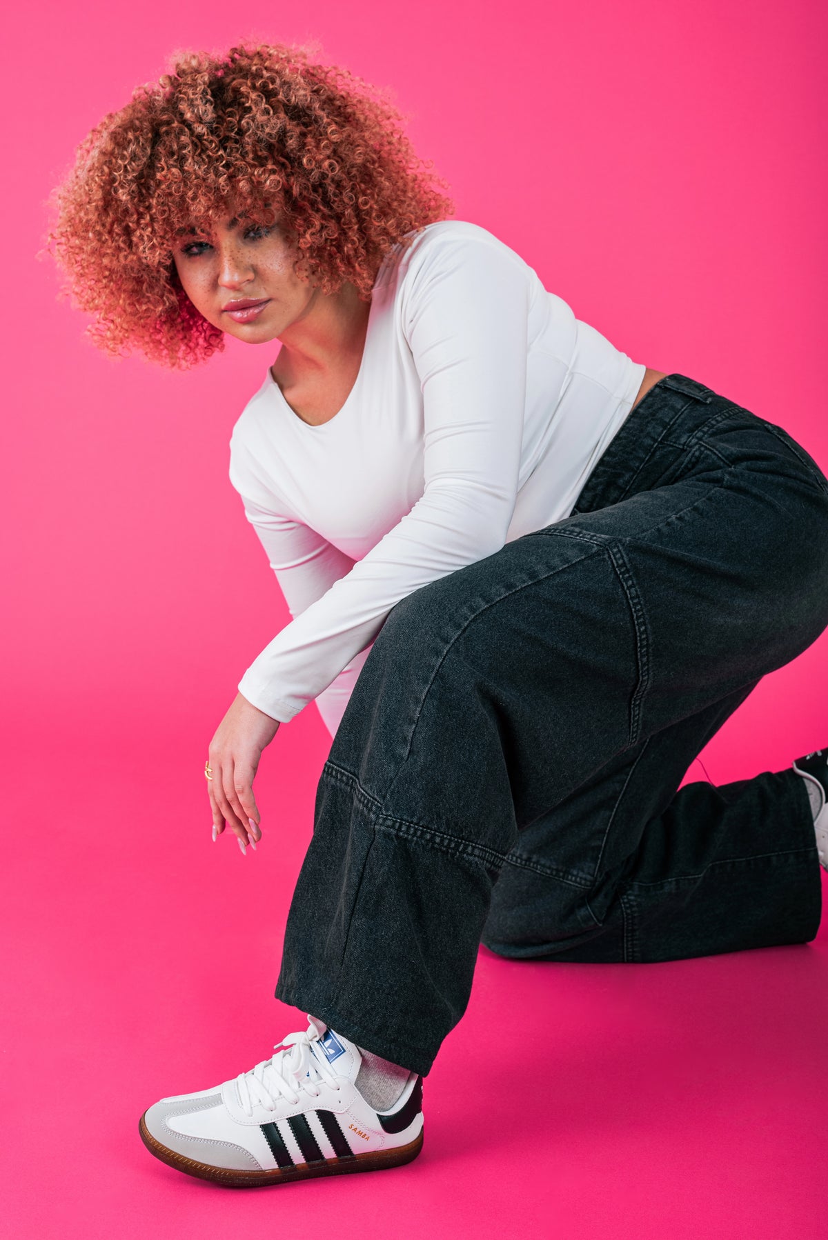 Samba Woman's Shoe | White (Black)