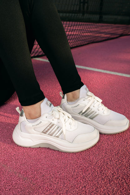 StrideMax Women's Running Shoes | Silver