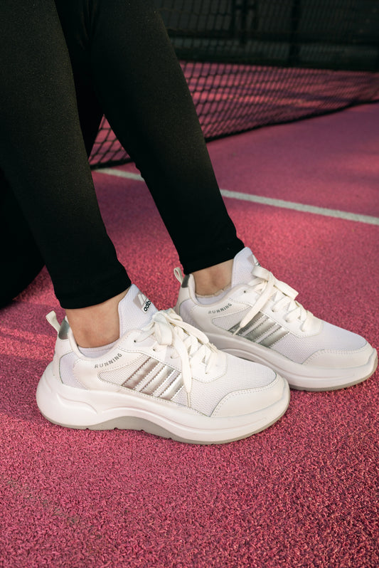 StrideMax Women's Running Shoes | Silver